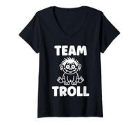 Mujer Minimalist Fantasy Creature Monster Simple Team Troll Camiseta Cuello V