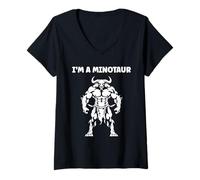 Mujer Minimalist Monster Minotaur Greek mythology i'm a Minotaur Camiseta Cuello V