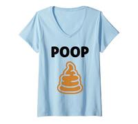 Mujer Minimalist quote little poop humor simple poop Camiseta Cuello V