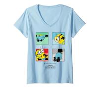 Mujer Minions Advancing Through Mistakes Camiseta Cuello V