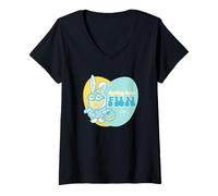 Mujer Minions Dave Easter Spring Into Fun Camiseta Cuello V
