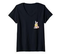 Mujer Minions Easter Spring Into Fun Front & Back Camiseta Cuello V