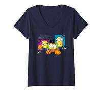 Mujer Minions Halloween Trick-Or-Treat Bob Stuart and Kevin Camiseta Cuello V