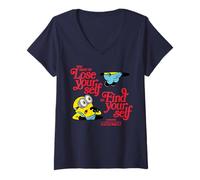 Mujer Minions Lose Yourself Find Yourself Camiseta Cuello V