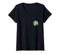 Mujer Minions & Monsters Caution Camiseta Cuello V