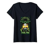 Mujer Minions & Monsters Don't Let My Size Fool You Camiseta Cuello V