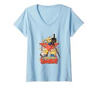 Mujer Minions & Monsters Hollywood Smile Camiseta Cuello V