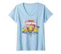 Mujer Minions & Monsters Living The Dream Camiseta Cuello V