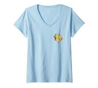 Mujer Minions & Monsters Living The Dream Front & Back Camiseta Cuello V