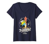 Mujer Minions Rocket Falling Upwards Camiseta Cuello V