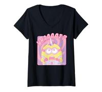 Mujer Minions Spiral Whaaaat? Camiseta Cuello V
