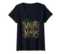 Mujer Ministerio De Magia Harry Potter Nuevo Diseño 2025 Camiseta Cuello V