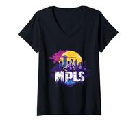 Mujer Minneapolis Mitología Nórdica Guerrero Noruega Suecia Islandia Camiseta Cuello V