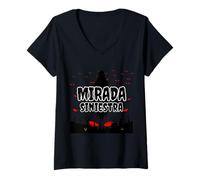Mujer Mirada siniestra: el espectro del abismo Camiseta Cuello V