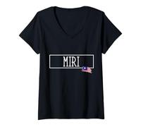 Mujer Miri Malasia País Viaje Familiar Viajes Ciudad Hombres Mujeres Camiseta Cuello V