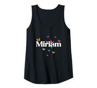 Mujer Miriam - Hermoso Nombre de niña con Mariposas Coloridas Camiseta sin Mangas