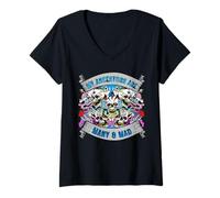 Mujer Mis antepasados Son Muchos y Locos Camiseta Cuello V