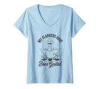 Mujer Mis flabbers han sido gasted Duck Humor Camiseta Cuello V