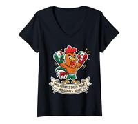 Mujer Mis Guantes Dicen Hola Mis Golpes Adiós Boxeo Mexicano Camiseta Cuello V