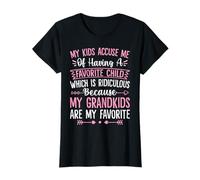 Mujer Mis nietos son mi familia divertida favorita: abuelo, abuela Camiseta