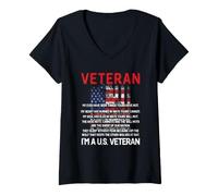 Mujer Mis Ojos han Visto Cosas Que los tuyos no han Visto el Día de los Veteranos de EE. UU Camiseta Cuello V