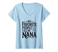 Mujer Mis Personas favoritas me Llaman Abuela para Abuelas Camiseta Cuello V