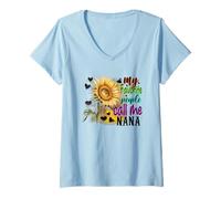 Mujer Mis Personas favoritas me Llaman Nana Camiseta Cuello V