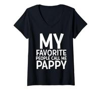 Mujer Mis Personas favoritas me Llaman Pappy Funny Papi Dad Father Pappy Camiseta Cuello V