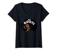 Mujer Mis Raíces Camiseta Cuello V