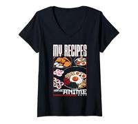 Mujer Mis recetas tienen anime Arcs Meme Quote Camiseta Cuello V