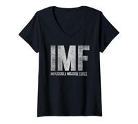 Mujer Mission: Impossible IMF Impossible Mission Force Logo Movie Camiseta Cuello V