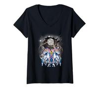 Mujer Místico Unicornios Caballos Cuento de hadas Figura Mujer Niña Camiseta Cuello V