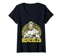 Mujer Mitología Griega Antigua Grecia Dios Hércules Camiseta Cuello V