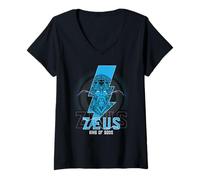 Mujer Mitología Griega o Zeus Rey de Dioses o Dios Griego Antiguo Camiseta Cuello V