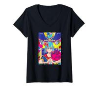 Mujer Mitsume Manga J-Pop Japonés Arte Callejero Pintura Cómic Clásico Camiseta Cuello V