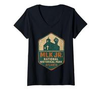 Mujer MLK Jr Historic Park Camisa Ebenezer Iglesia Derechos Civiles Camiseta Cuello V
