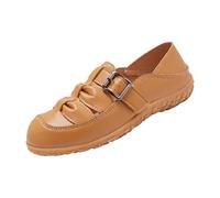 Mujer Mocasines de Pie Ancho Sandalias Planas Frente Cerrado Ortopédico Zapatos de Verano Transpirables Sandalias de Corte con Plantilla Suave Al Aire Libre Y Diario Sandalias Deportivas Sandalias Al