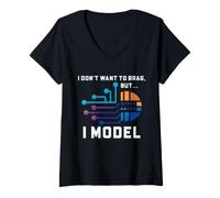 Mujer Modelado Estadístico Humor Científico de Datos I Modelo Camiseta Cuello V