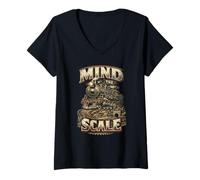 Mujer Modelo De Tren Mind The Scale Camiseta Cuello V