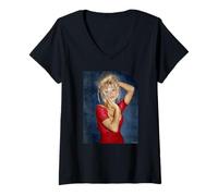 Mujer Modelo Pamela Anderson Baywatch Actor por Michael Grecco Camiseta Cuello V