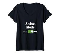 Mujer Modo Anime en Otaku Manga Fan Cosplay Camiseta Cuello V
