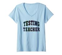 Mujer Modo de día de Prueba de Humor Maestro en ELA Stem Ready Camiseta Cuello V