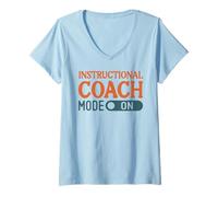 Mujer Modo de Entrenador instructivo sobre el éxito de los Estudiantes de los Maestros Camiseta Cuello V