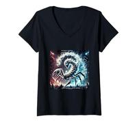 Mujer Modo Guerra Universal Escorpio Camiseta Cuello V