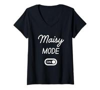 Mujer Modo Maisy Activado Nombre Gracioso Camiseta Cuello V