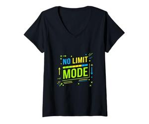 Mujer Modo Sin Límite Motivación Audaz Diseño Gráfico Camiseta Cuello V