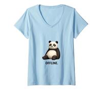 Mujer Modo Social Pausa Humor Ambiente Camiseta Cuello V