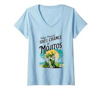 Mujer Mojito Funny Dicho, Pronóstico de Hoy, Mojito Camiseta Cuello V