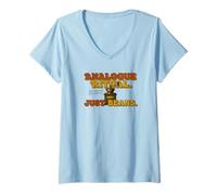 Mujer Molinillo de café Manual con gráfico Retro, antialgoritmo Camiseta Cuello V