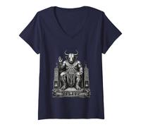 Mujer Moloch de la Llama Eterna Camiseta Cuello V